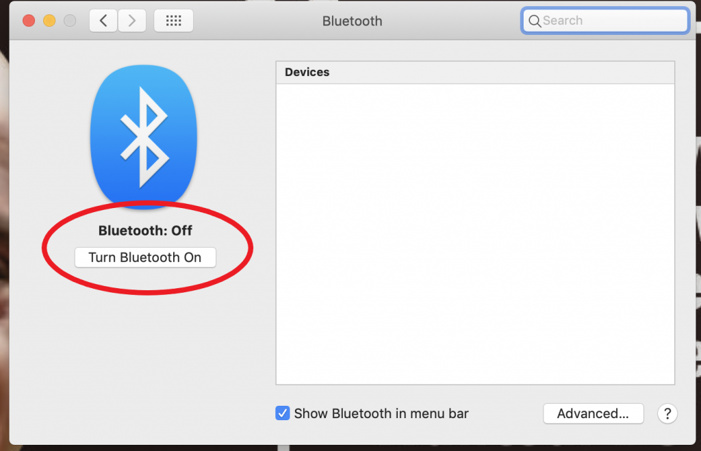 Turn on Bluetooth on Mac