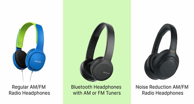 Am fm discount headset radio headphones